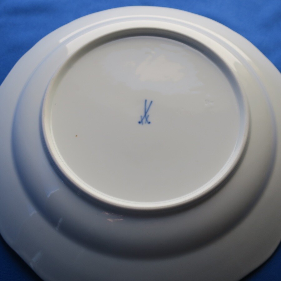 コレクター必見】マイセンのコバルトブルー皿（24.5cm）-