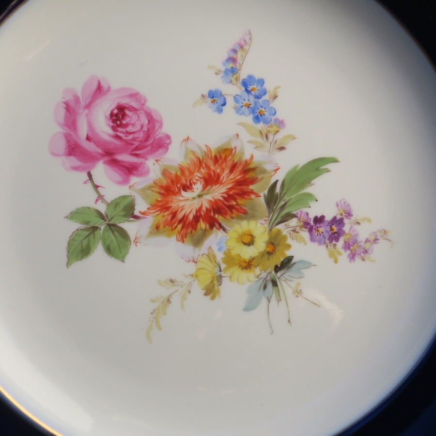 一級品】マイセンのコバルトブルー皿（24.5cm） - 貴婦人たちのマイセン